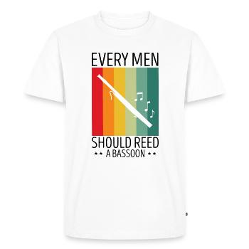 Basson pour bassoniste et orchestre de basson - T-shirt Premium bio Homme - blanc - Devant - Nico (187cm)