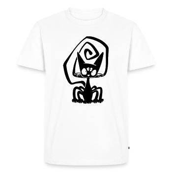 Spider Black Cat - T-shirt Premium bio Homme - blanc - Devant - Nico (187cm)