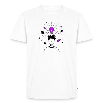 idée - T-shirt Premium bio Homme - blanc - Devant - Nico (187cm)