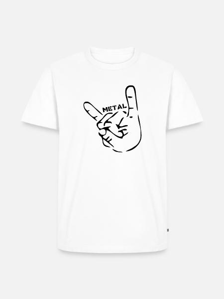 Metal Hard Rock - Men's Premium Organic T-Shirt - white