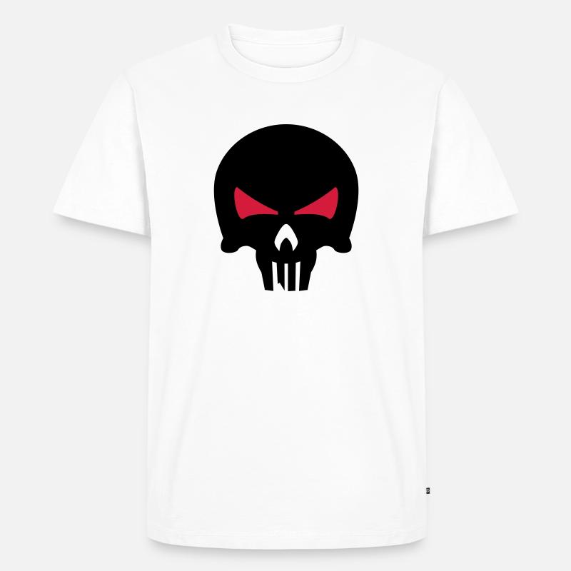 bone head - Männer Premium Bio T-Shirt - Weiß