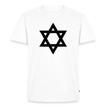 Davidstern - T-shirt Premium bio Homme - blanc - Devant - Nico (187cm)