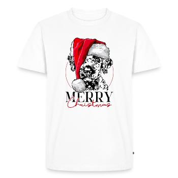 Père LAGOTTO ROMAGNOLO Joyeux Noël Wilsigns - T-shirt Premium bio Homme - blanc - Devant - Nico (187cm)