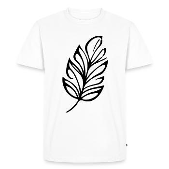 Écologie des feuilles - T-shirt Premium bio Homme - blanc - Devant - Nico (187cm)