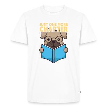 Just One More Chapter Book Lover - Men's Premium Organic T-Shirt - white - Front - Nico (187cm)