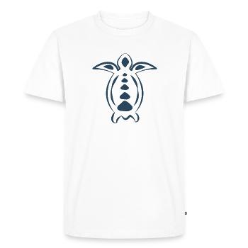 Tribal turtle tattoo - Men's Premium Organic T-Shirt - white - Front - Nico (187cm)