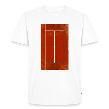 Tennis court - Men's Premium Organic T-Shirt - white - Front - Nico (187cm)