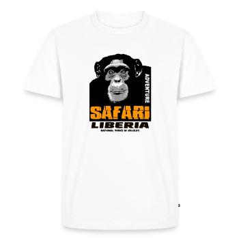 Liberia - Chimpanzé - T-shirt Premium bio Homme - blanc - Devant - Nico (187cm)