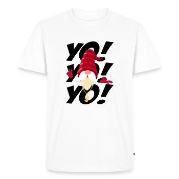 Cadeau de noël humour Père-Noël rappeur - T-shirt Premium bio Homme - blanc - Devant - Nico (187cm)