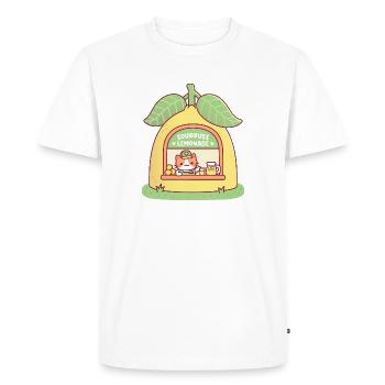 Chat mignon dans le magasin de citron Limonade aigreuse - T-shirt Premium bio Homme - blanc - Devant - Nico (187cm)