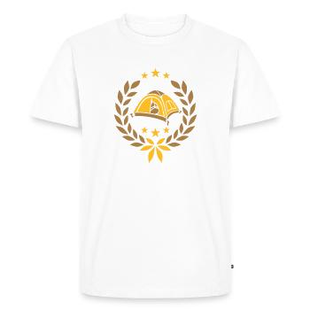 Stars Laurel Wreath Camping Tent - Men's Premium Organic T-Shirt - white - Front - Nico (187cm)