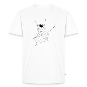 toile d’araignée - T-shirt Premium bio Homme - blanc - Devant - Nico (187cm)