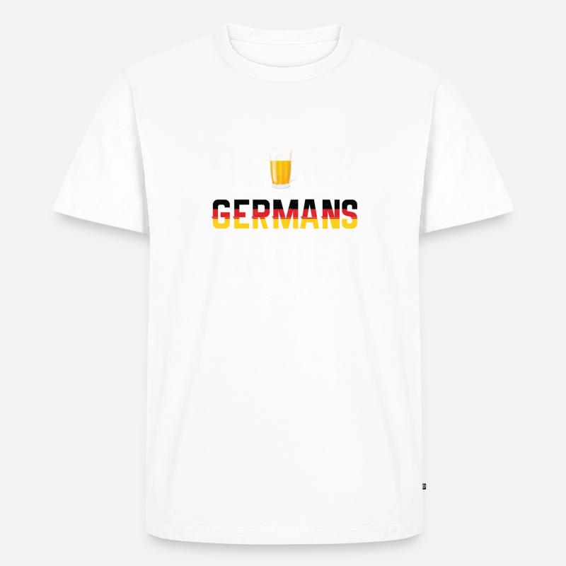 Drunk Deutsche Matter - Männer Premium Bio T-Shirt - Weiß