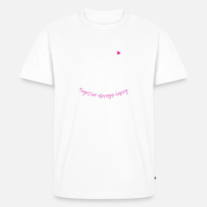 Always happy - Männer Premium Bio T-Shirt - Weiß