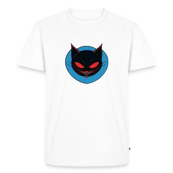 Logo des guerriers à moustaches - T-shirt Premium bio Homme - blanc - Devant - Nico (187cm)