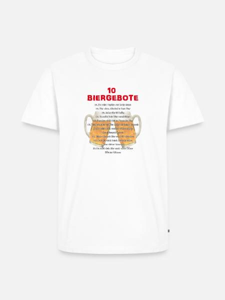 Die 10 Biergebote - Männer Premium Bio T-Shirt -