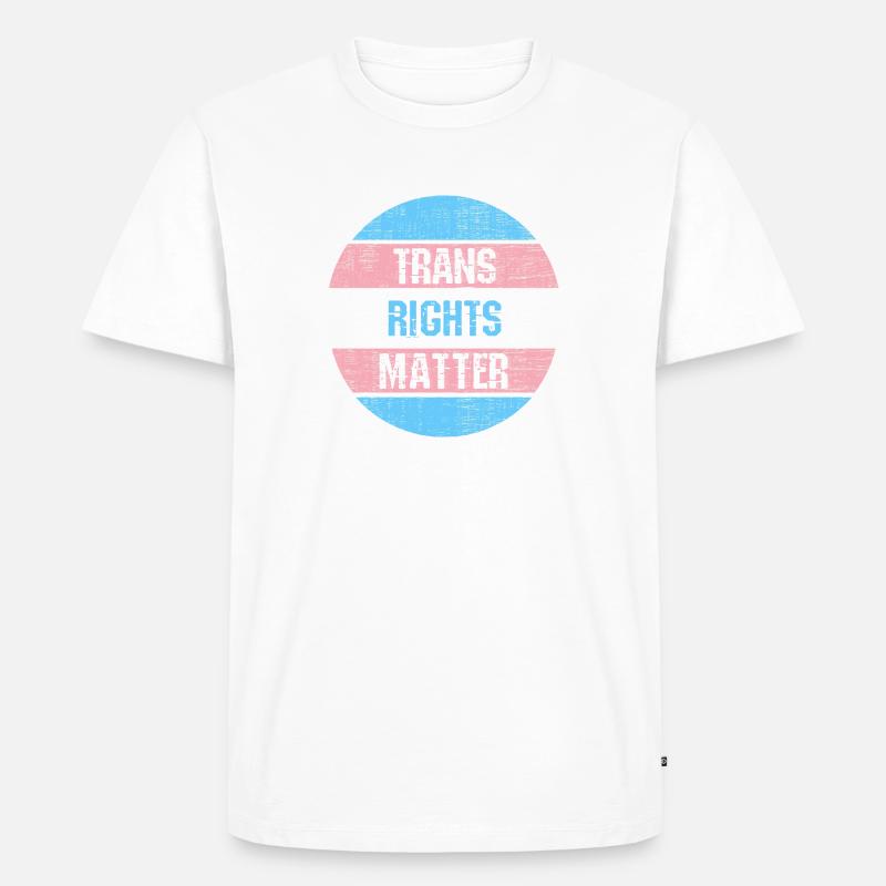 Trans Rights Matter - Männer Premium Bio T-Shirt - Weiß