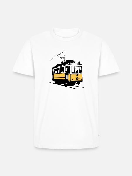 Tram historique / historic Tram - Men's Premium Organic T-Shirt - white