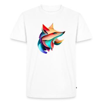 Fox Design Rayures élégantes Harmony - T-shirt Premium bio Homme - blanc - Devant - Nico (187cm)