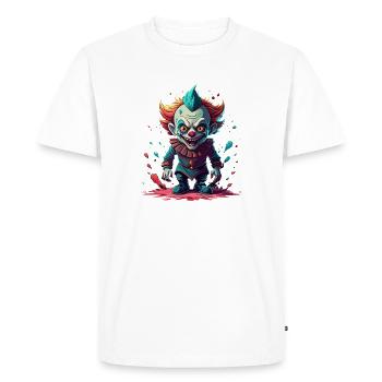 Clown effrayant - T-shirt Premium bio Homme - blanc - Devant - Nico (187cm)