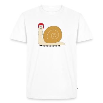 Essai routier - T-shirt Premium bio Homme - blanc - Devant - Nico (187cm)