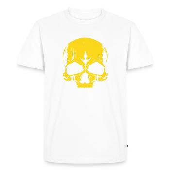 Crâne - T-shirt Premium bio Homme - blanc - Devant - Nico (187cm)