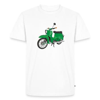 Simson Schwalbe - T-shirt Premium bio Homme - blanc - Devant - Nico (187cm)
