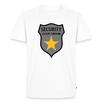 Security Team Groom - Men's Premium Organic T-Shirt - white - Front - Nico (187cm)
