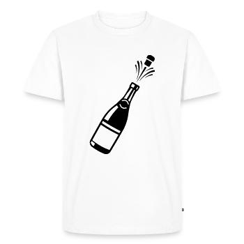 bouteille - T-shirt Premium bio Homme - blanc - Devant - Nico (187cm)