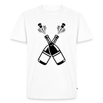 Bouteilles - T-shirt Premium bio Homme - blanc - Devant - Nico (187cm)