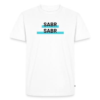 Sabr Sabr - T-shirt Premium bio Homme - blanc - Devant - Nico (187cm)
