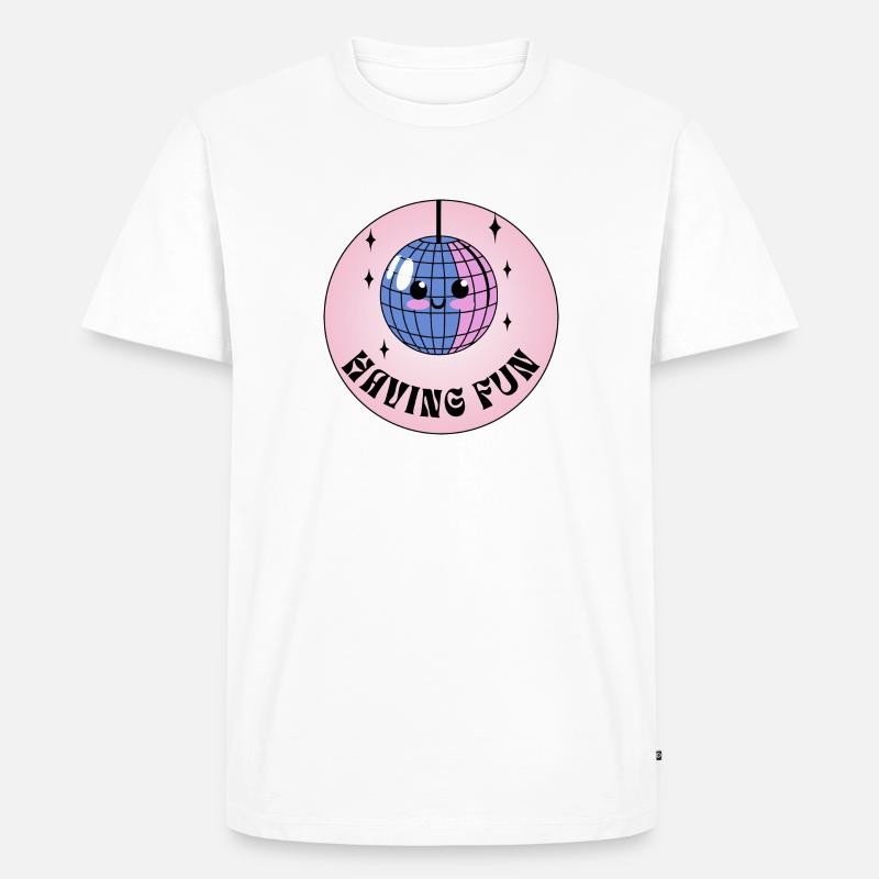 Spiegelkugel - Männer Premium Bio T-Shirt - Weiß