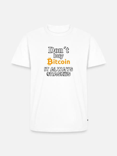 BTC always crashes - Männer Premium Bio T-Shirt - Weiß