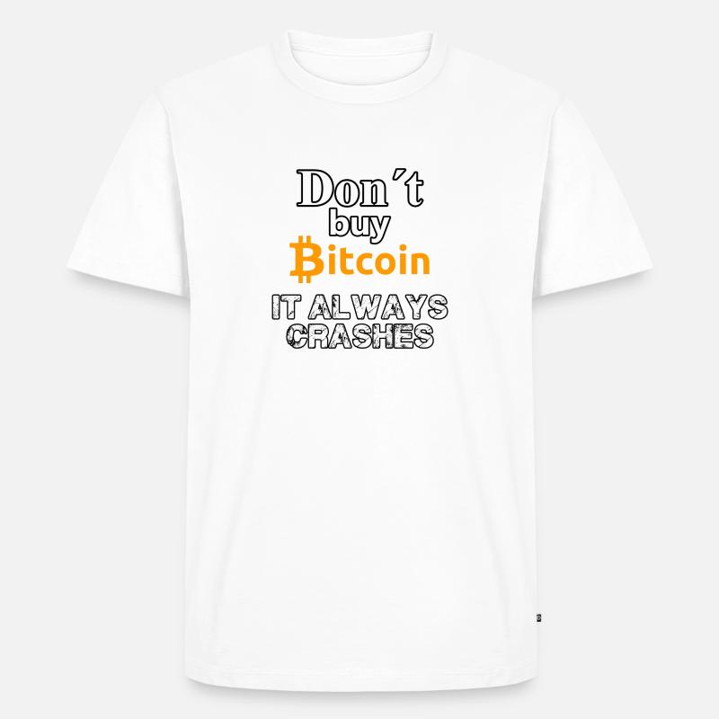 BTC always crashes - Männer Premium Bio T-Shirt - Weiß