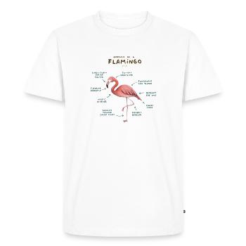 Anatomie d’un flamant rose - T-shirt Premium bio Homme - blanc - Devant - Nico (187cm)