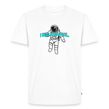 I Need more Space - Men's Premium Organic T-Shirt - white - Front - Nico (187cm)