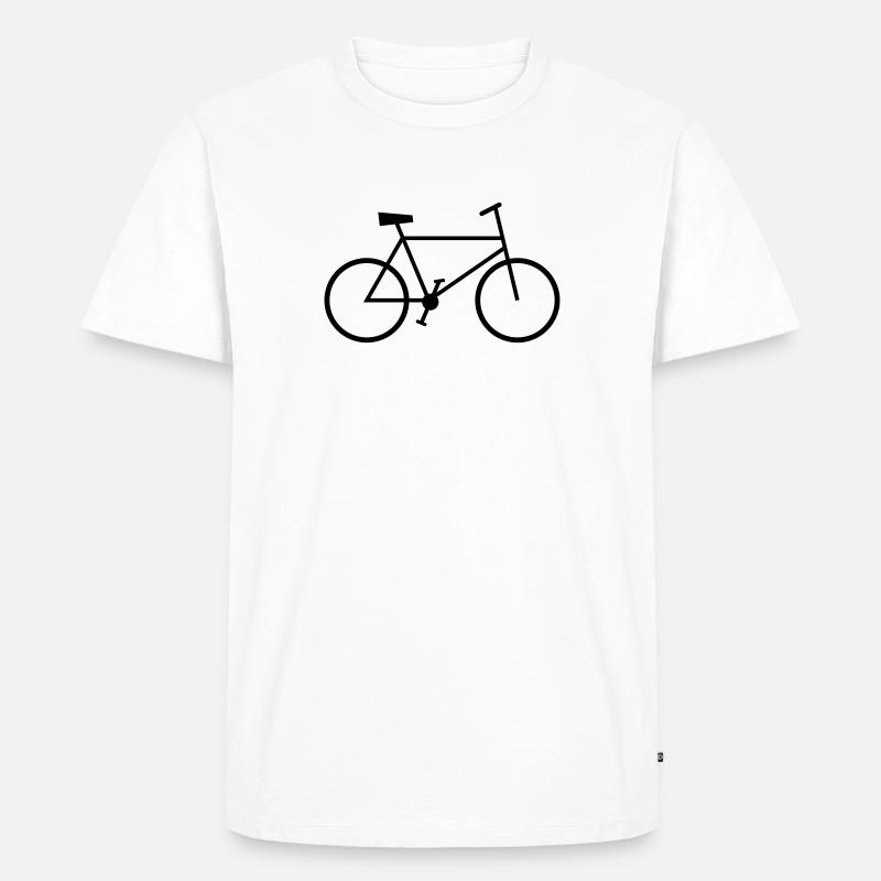 Fahrrad - Männer Premium Bio T-Shirt - Weiß