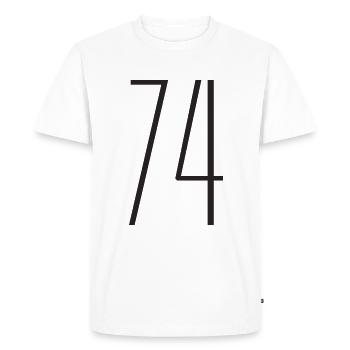 74 - T-shirt Premium bio Homme - blanc - Devant - Nico (187cm)
