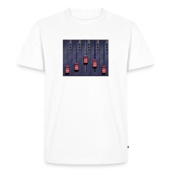Music, musical, musical notes - Men's Premium Organic T-Shirt - white - Front - Nico (187cm)