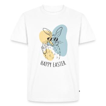 Happy Easter - Easter Bunny - Easter Egg - Gift - Men's Premium Organic T-Shirt - white - Front - Nico (187cm)