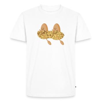 Funny peanuts in the paddle boat - Men's Premium Organic T-Shirt - white - Front - Nico (187cm)