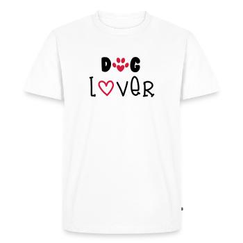 Dog Lover - T-shirt Premium bio Homme - blanc - Devant - Nico (187cm)