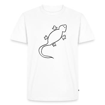 Gecko - Men's Premium Organic T-Shirt - white - Front - Nico (187cm)
