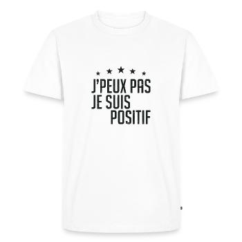 j'peux pas j'ai pas envie - T-shirt Premium bio Homme - blanc - Devant - Nico (187cm)