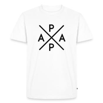 Conception de croix de papa pour la fête des pères - T-shirt Premium bio Homme - blanc - Devant - Nico (187cm)
