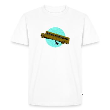 THE FLYING BUS - Men's Premium Organic T-Shirt - white - Front - Nico (187cm)