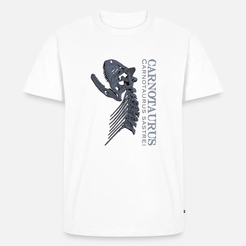 Carnotaurus Schädel grey - Männer Premium Bio T-Shirt - Weiß