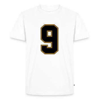 Jersey number 9 - Men's Premium Organic T-Shirt - white - Front - Nico (187cm)