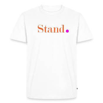 Point of view - Men's Premium Organic T-Shirt - white - Front - Nico (187cm)