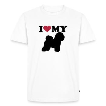 Bichon Frise - T-shirt Premium bio Homme - blanc - Devant - Nico (187cm)
